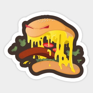 Burger Monster Sticker